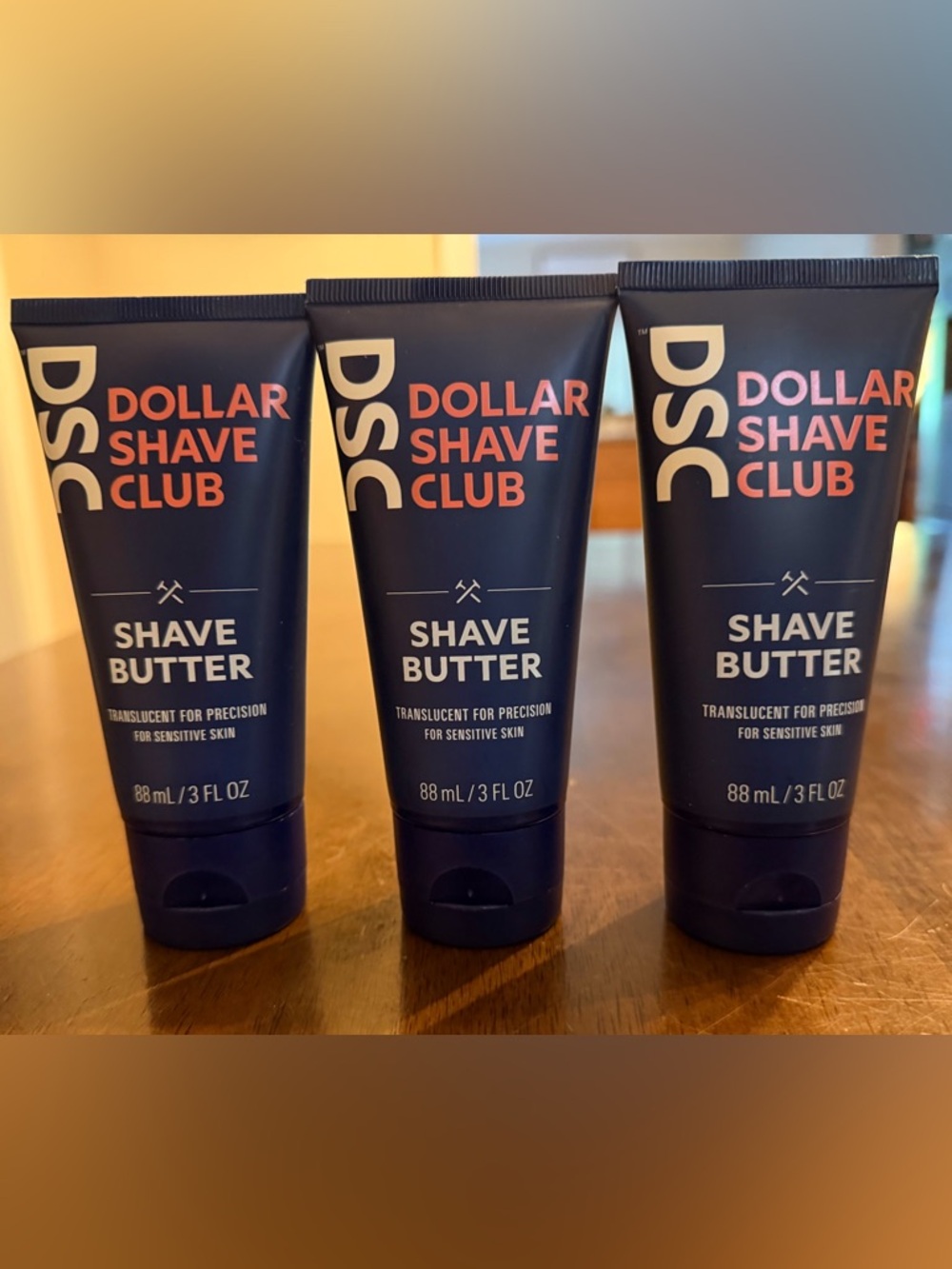 NEW Lot 3 Dollar Shave Club DSC Shave Butter Sensitive Skin Translucent 3 oz